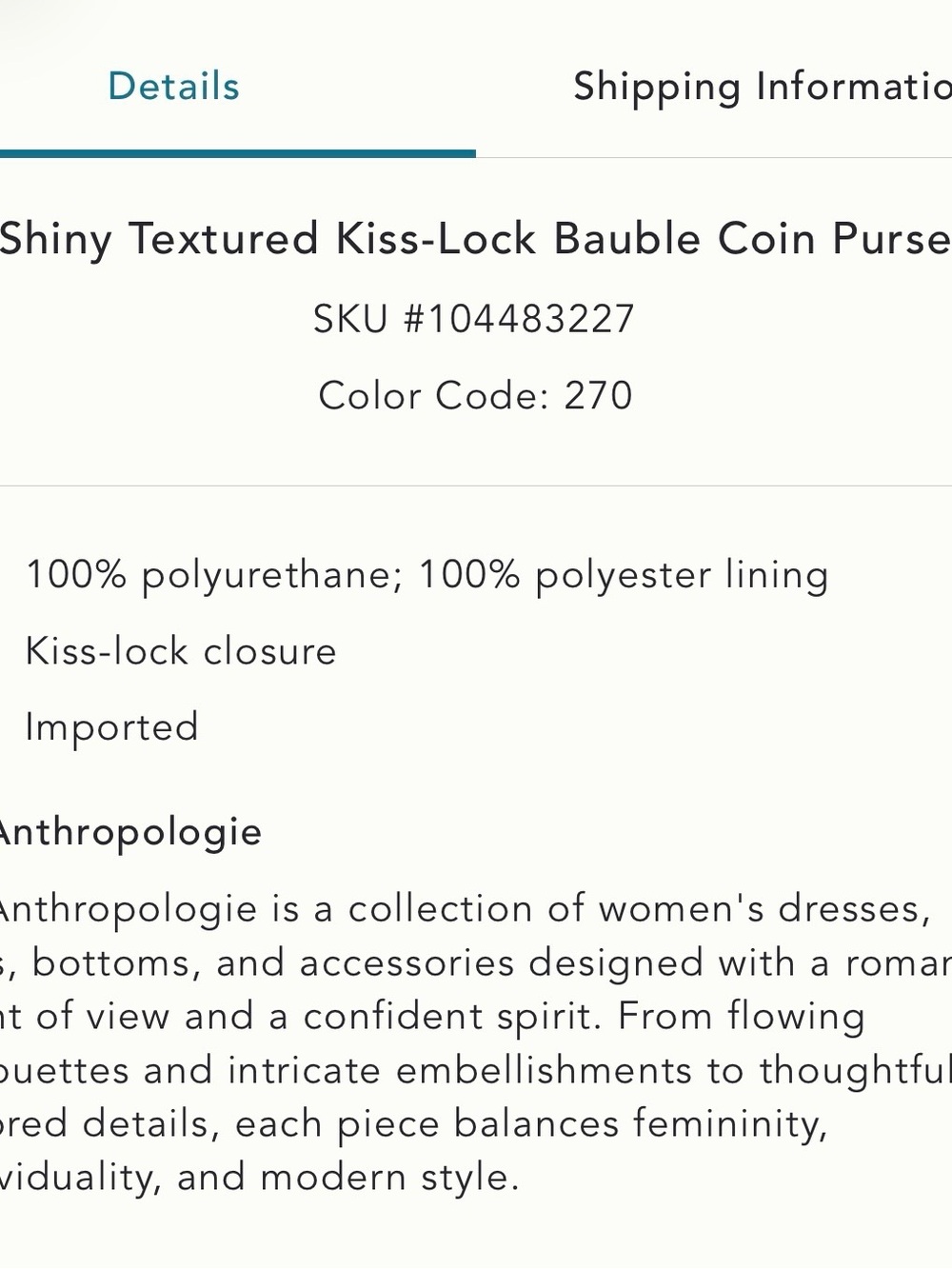 Anthropologie Cream Pleated Kiss-Lock Clutch - Picture 9 of 9